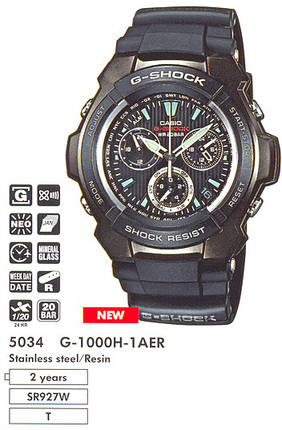 Годинник CASIO G-1000H-1AER