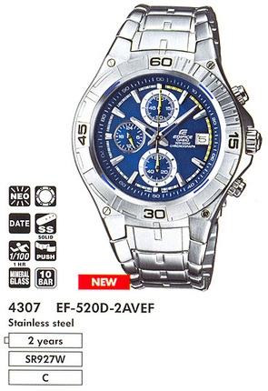 Часы CASIO EF-520D-2AVEF