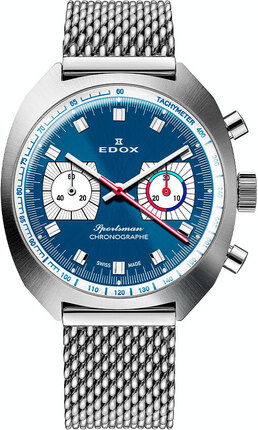 Годинник Edox Sportsman Chronographe Automatic 08202 3BU BUIN + ремінець
