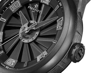 Годинник Perrelet Turbine Carbon Black Edition A4065/1