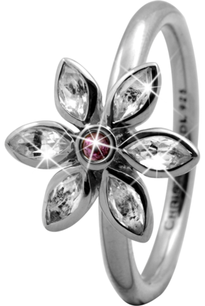 Кольцо CC 800-3.6.A/49 Marquise Flower silver 