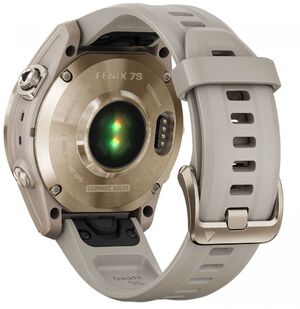 Смарт-часы Garmin fenix 7S Sapphire Solar Cream Gold Titanium with Light Sand Band (010-02539-21)