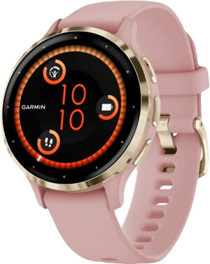 Смарт-годинник Garmin Venu 3S Soft Gold Stainless Steel Bezel with Dust Rose Case and Silicone (010-02785-03)