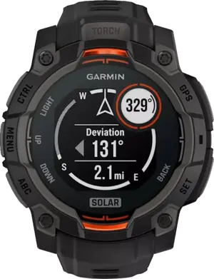 Смарт-часы Garmin Instinct 3 45mm Solar Black with Black Band (010-02934-00)