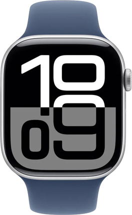 Смарт-часы Apple Watch Series 10 GPS 46mm Silver Aluminium Case with Denim Sport Band - M/L (MWWM3QH/A)